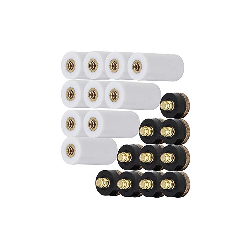 Gigicloud 10pcs/Set Cue Tips Billiard Replacement Screw-On Tips with Pool