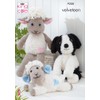 King Cole Knitting Pattern Toys Sheep & Collie Dog Soft