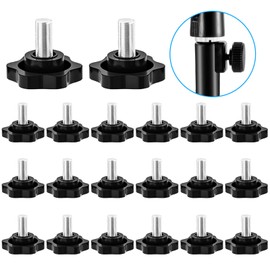 Threaded Thumb Screw, M6 Screws - 20 Pieces M6 12mm Snail Round Handle Bolts Flat Head Screw Thumb Screw Handle Mounting Thumb Screw Clamping Knobs Tension Screw for Machine