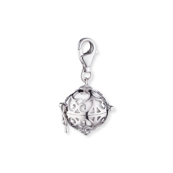 Engelsrufer Classic Charm für Damen 925er-Sterlingsilber mit weißer Klangkugel 14