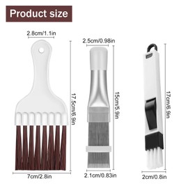 Pack of 3 Condenser Comb, Slat Comb, Dryer Air Conditioning Cleaning Brush, Fin Brush, Cleaning Confensator Comb for Refrigerators, Evaporators, Radiators, Cooling Spiral