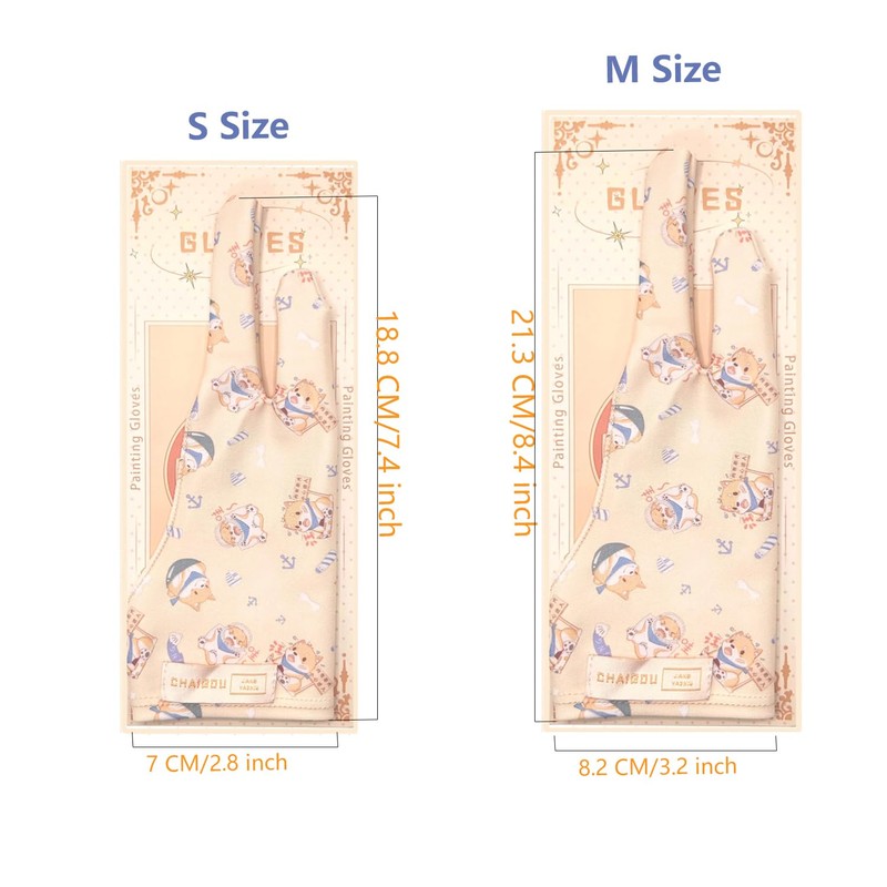 SPASEEBA Artist Drawing Glove Art Two-Finger Animal Print Glove for