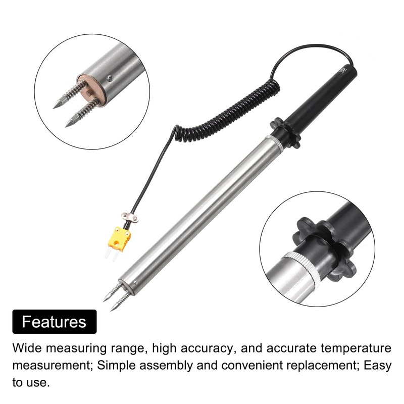 MECCANIXITY Surface Thermocouple Probe K Type Yellow Coiled Wire 0
