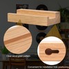 PHOENANCEE Solid Oak Wood, Record Wall Mount Shelf, Record Display