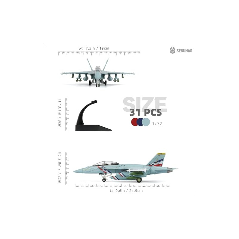 1:72 Scale F-18 VFA-2 Bounty Hunters Fighter Jet Quick Assembly