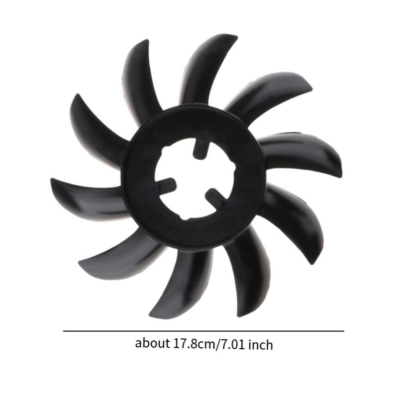B Baosity Lawnmower Fan Ten Vanes Easy Installation Grass Cutter