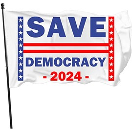 Save Democracy Flag/ Fade Resistant House Banners/ Home Flag For Outside With Grommets / 3x5 Foot Flag