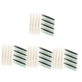 Operitacx 48pcs Precision Tweezers for Craft and Jewelry Making Non- Handle Lightweight and Portable Includes Each Green for Beading and Eyelash Extensions