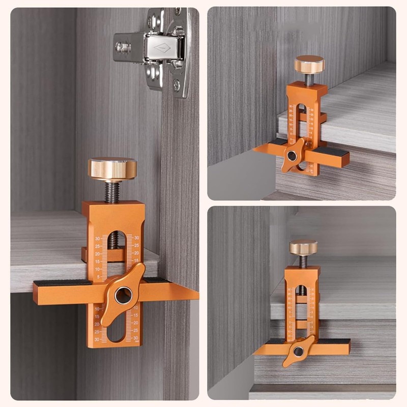 Ssumght Cabinet Door Positioning Tool Set,Cabinet Door Installation Positioner,Adjustable Length