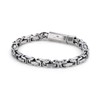 Fynch-Hatton Stainless Steel Byzantine Chain Bracelet, 21 cm, Stainless Steel,