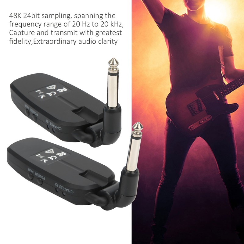 Wireless Guitar System Transmitter Receiver Electronic Bass Pickup Amplifier Accessories