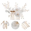 PACKOVE Bridal Hair Comb with Embellishments Elegant European Style Wedding