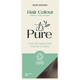 Organic Hair Dye - It's Pure Organics Herbal Hair Colour Dark Brown