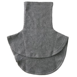 CHARM Turtleneck Neck Warmer, Made in Japan, 100% Organic Cotton, One Size Fits Most, 6 Colors, Cold Protection, Sleeping, gray (dark gray)