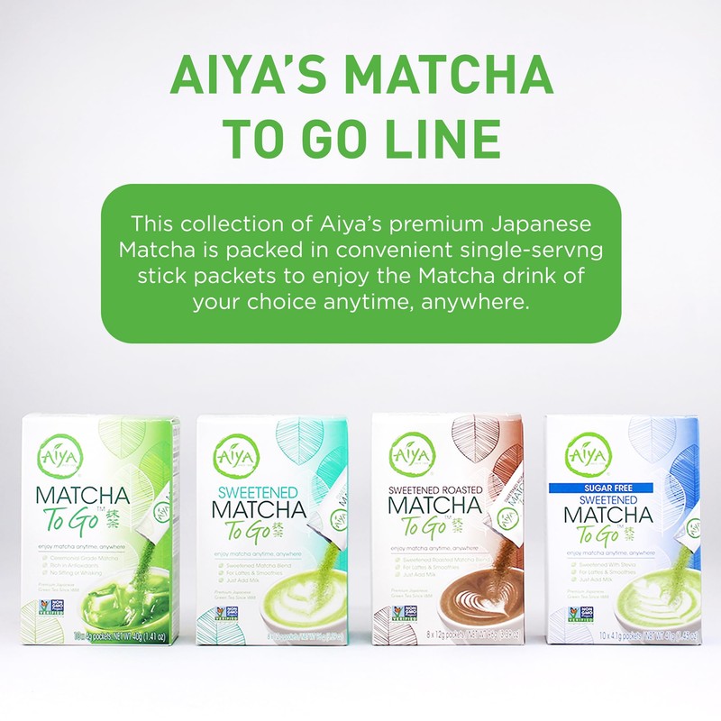 Aiya Matcha To Go Single Serve Packs - Ceremonial Grade