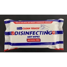 Realpack x Pack of 48 Wet Wipes Household Surface Cleaning, Blue, 1 count, (Pack of 48)