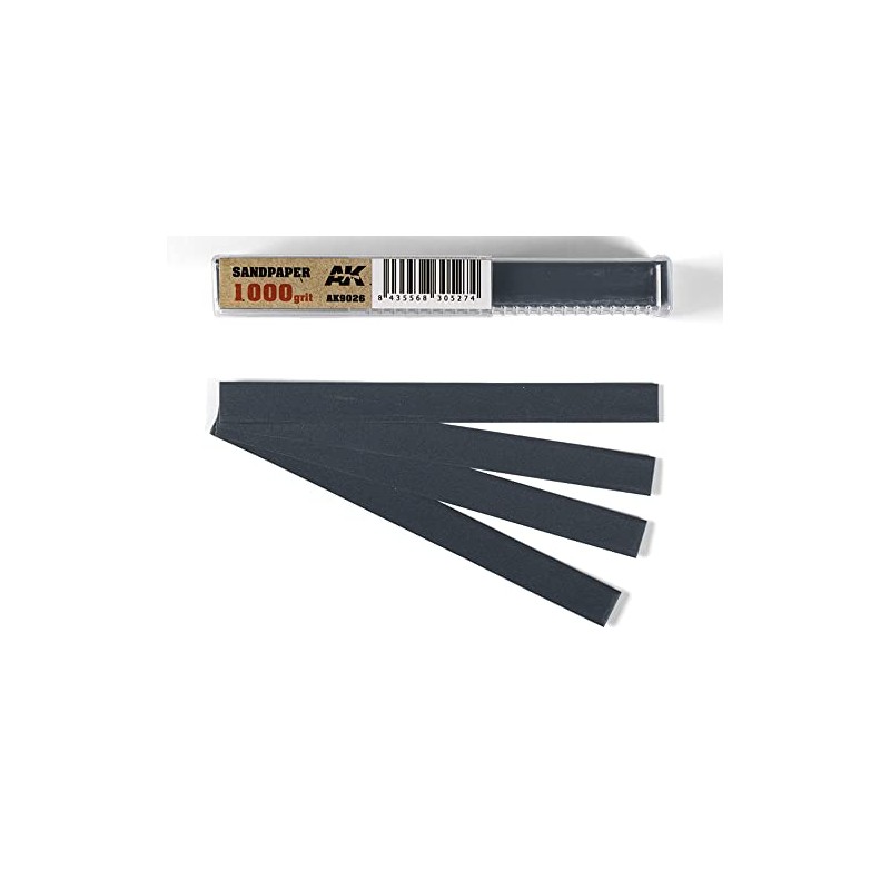AK09026 AK Interactive Sandpaper Wet, 1000 grit x 50 units.