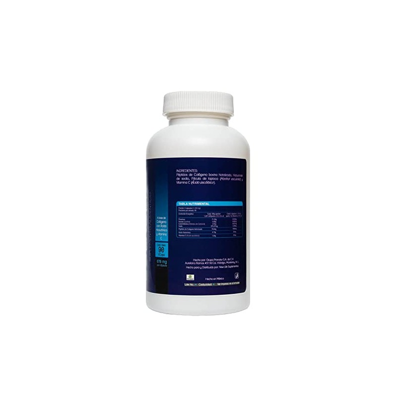 NLS Essentials® |COLÁGENO HIDROLIZADO + ÁCIDO HIALURÓNICO | 90 Cápsulas