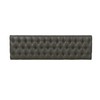 HomePop Upholstered Button Tufted Decorative Bench with Metal Base, Gray