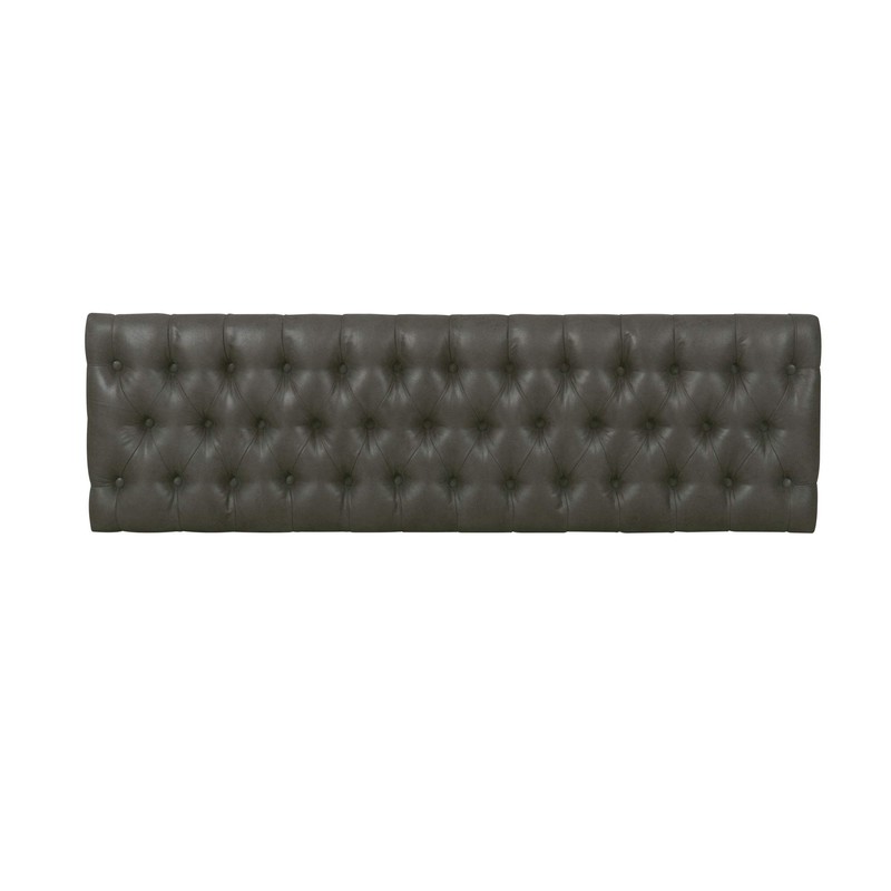 HomePop Upholstered Button Tufted Decorative Bench with Metal Base, Gray