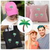 PAGOW 20 Pcs Green Coconut Palm Tree Iron on Patches,
