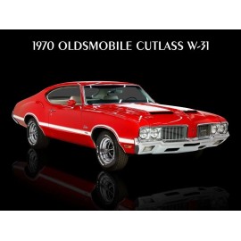 1970 Oldsmobile Cutlass W-31 Metal Sign: LARGE SIZE 12 X 16 - Free Shipping