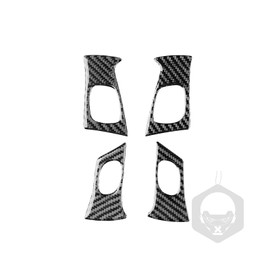 Generic Real Premium Carbon Fiber Compatible with Hummer H2 2003 2004 2005 2006 2007 Car Steering Wheel Buttons Decals Sticker 3D Effect Auto Interior Accessories Cover Black, HRH20307