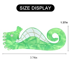 Bgffuy 3 Pieces Seahorse Hair Claw Clips Set - Ocean Animal Design, Hippocampus Hair Clips for Women and Girls, Beach Party Hair Accessories Gifts