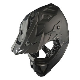 1Storm Adult Motocross Helmet ATV Dirt Bike BMX MX Downhill Mountain Helmet Track Style JH601; Matt Black
