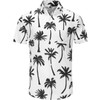KYKU Hawaiian Shirt Man Graphic Button Up Shirt Coconut Tree,
