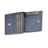 Small Leather Boxed Style wallet with large coin compartment LEAS,