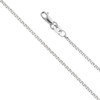 14k REAL White Gold Solid 1.5mm Flat Open wheat Chain