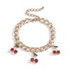AVANCE Cherry Necklace Bracelet Gold Fruit Cute, Metal