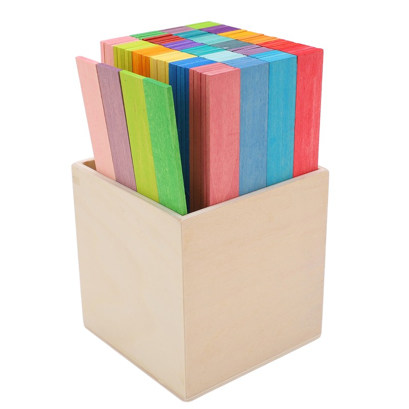 120pcs Wooden Building Blocks Colorful Bridge Building Stacking Toy Toddler