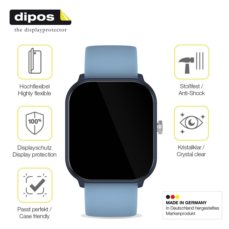 dipos FLEX 2 x Clear Screen Protectors Suitable for Ice-Watch
