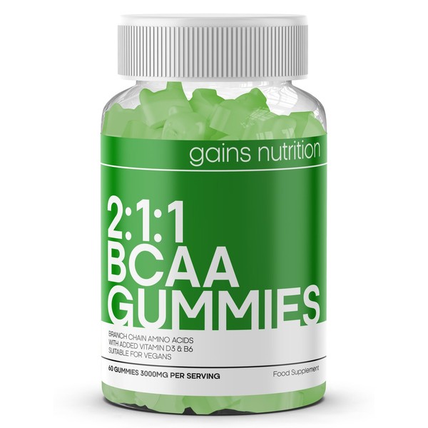 Gains Nutrition GN BCAA Gummies | 60 BCAA Amino Acid