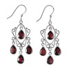 Franki Baker Sterling Silver & Natural Garnet Gemstone Chandelier Drop