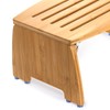 Lyellfe Bamboo Folding Step Stool, Non-Slip Leg Shaving Foot Rest