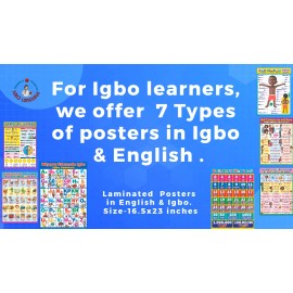 One Igbo Alphabet Laminated Poster in English & Igbo for Learners 16.5x23 inches