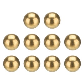 sourcing map 10 Pcs Bearing Balls, 1/2" 12.7mm Precision H65 Brass Bearing Balls Industrial Brass Ball Spheres for Machinery, Automotive, and DIY
