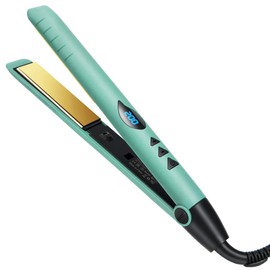 Hair Straightener, Flat Iron & Curler 2-in-1, 1" Dual Voltage Hair Straightener Curling Iron for Summer Vacation, Quick Heat Up Professional Flat Iron for Women/Girls Smooth Finish, Plancha de Cabello