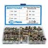BESTYCHAO Rivet Nut, 120pcs Zinc Plated Steel Flat Head Threaded