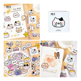 40 Stickers Gato Papeleria Bonita Cat Scrapbook Decoracion
