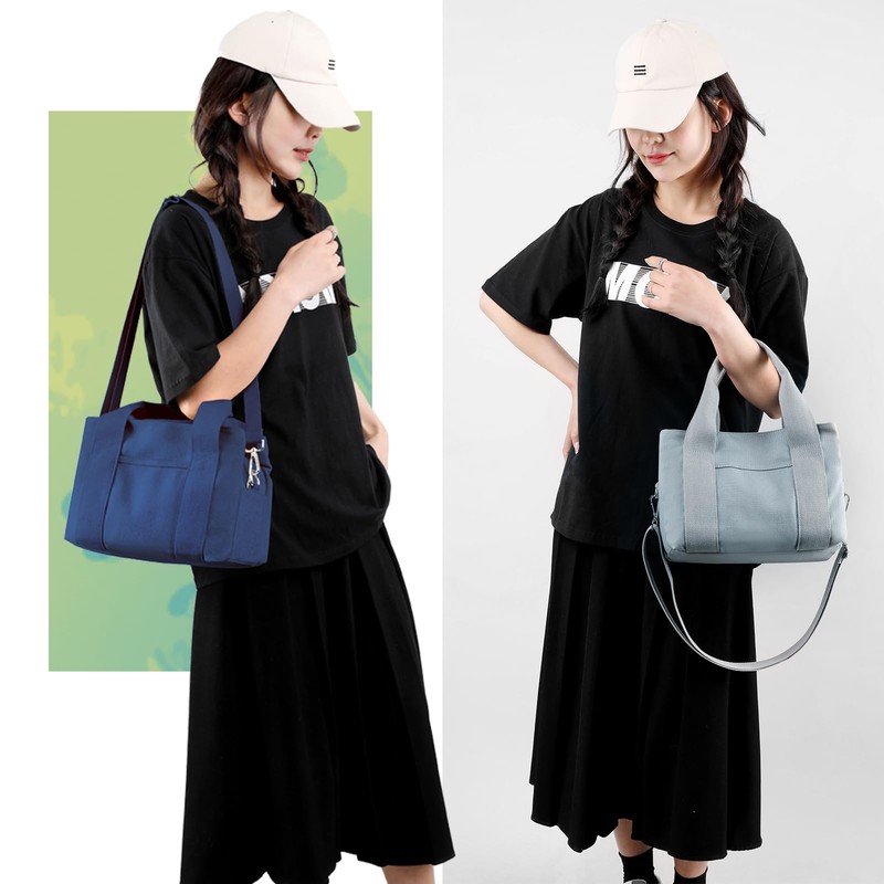 DOURR - Bolsos de lona con asa superior para mujer,
