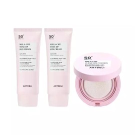 Art Deli 아트델리 멜라컷 톤업 선크림 50ml x2 + 선쿠션 15g Art Deli Melacut Tone-up Sunscreen 50ml x2 + Sun Cushion 15g