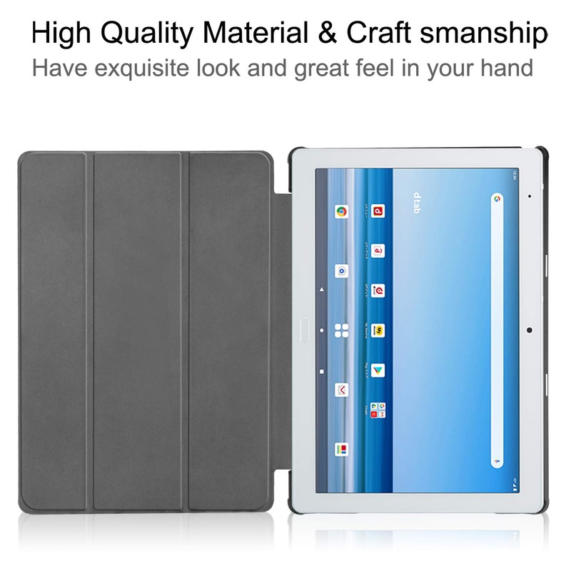 Docomo Dtab d-41A Case, ELMK, Lightweight, Thin, PU Leather, Smart