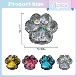 JurciCat 4 Pieces Taba Squishy Squishy Paw Cat Paws Fufu Squishy Paws Squishy Cat Anti Stress Toy Cat Paw Squishy with Balls Funny Anti Stress and Anxiety Relief (B)