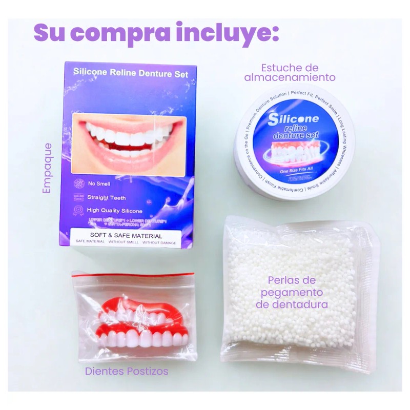 Dientes Temporales Postizos Tonalidades Cuidado Bucal