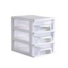 Healvian 3-layer Drawer Organizer Plastic Makeup Storage Box Desktop Storage