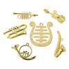 Musical Instruments Set Miniatures 6 Pieces Approx. 1.5 - 4.5